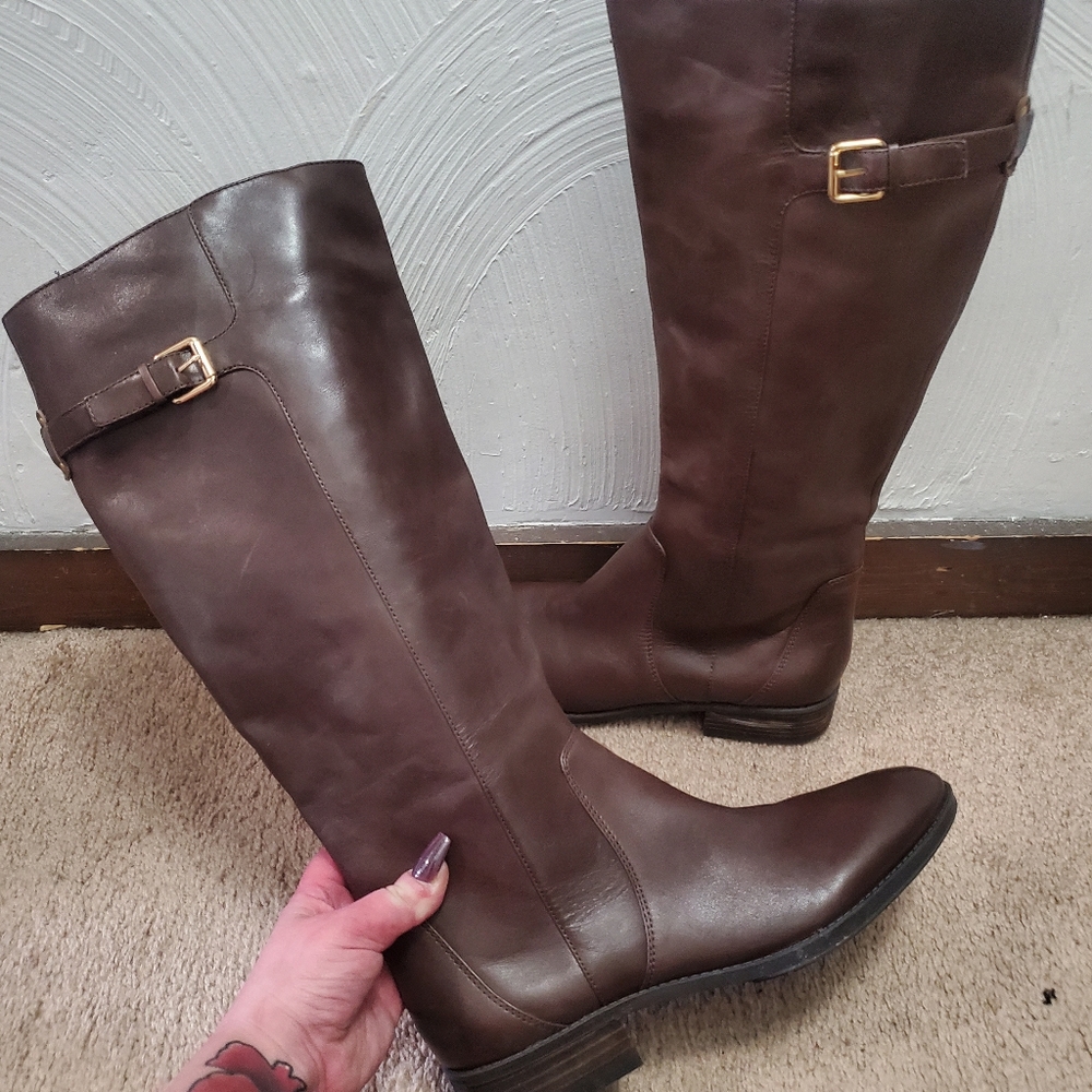 NEW Sam Edelman Leather Tall Riding Style Boots